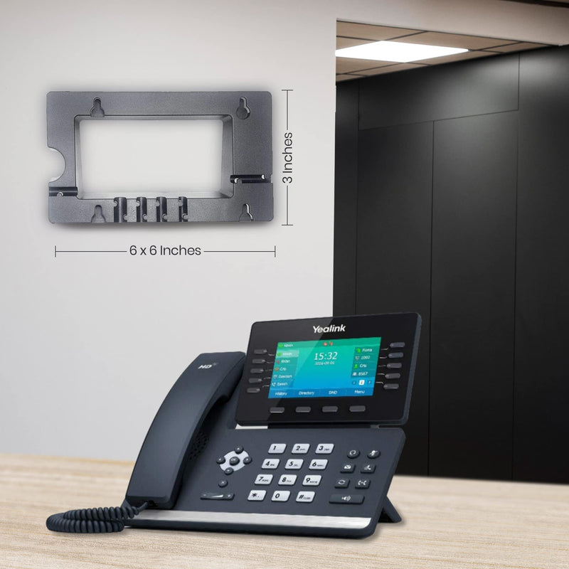 Yealink Wall Mount Bracket for Yealink T48 IP Phones Series - Compatible with Yealink SIP-T48S, T48G, T48U with Global Teck Microfiber Cloth Yealink Wall Mount Bracket for SIP-T48S