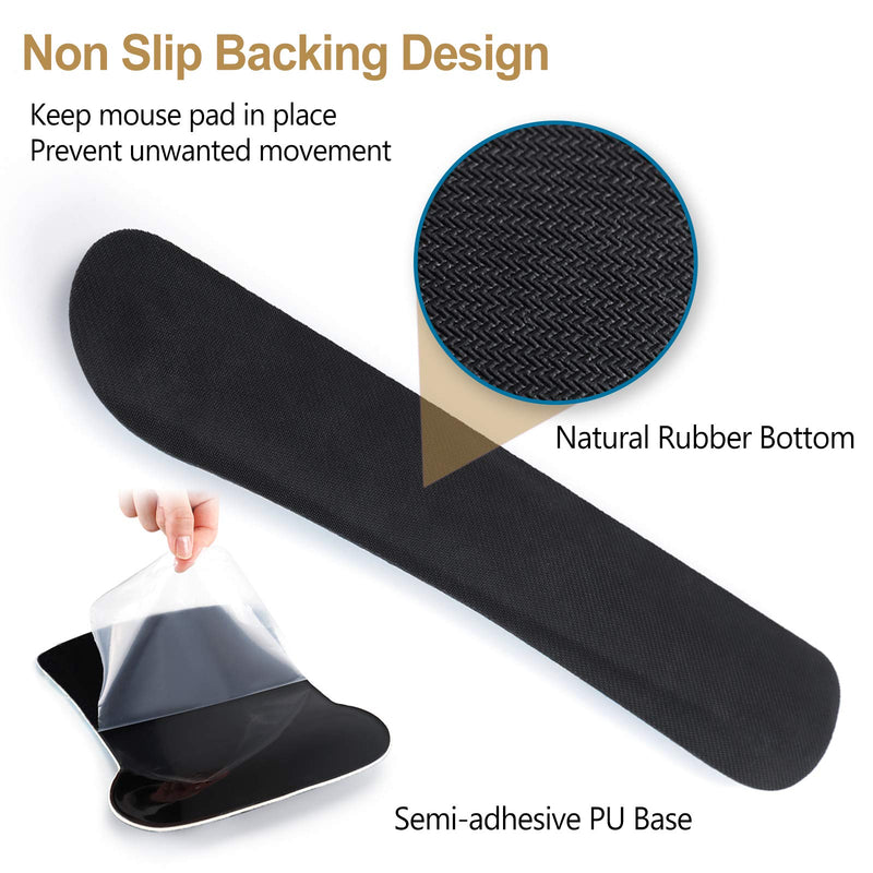 ArtSo Keyboard Wrist Rest and Mouse Pad with Wrist Support, Ergonomic Mouse Pad, Durable & Comfortable & Lightweight for Easy Typing Pain Relief, Memory Foam Keyboard Mousepad Set, White Yellow Marble