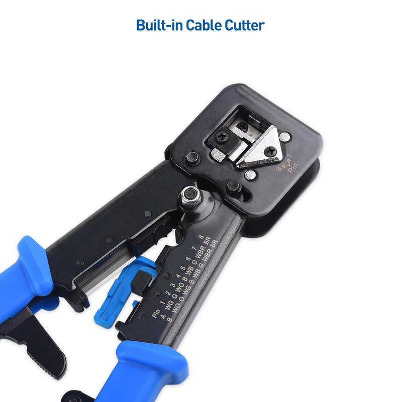 Cable Matters 1 50-Pack Cat 6 Pass Through RJ45 Connectors 2 200-Pack Cat6 / Cat5e RJ45 Strain Relief Boots 3 Modular RJ45 Crimp Tool for Pass-Through Connectors