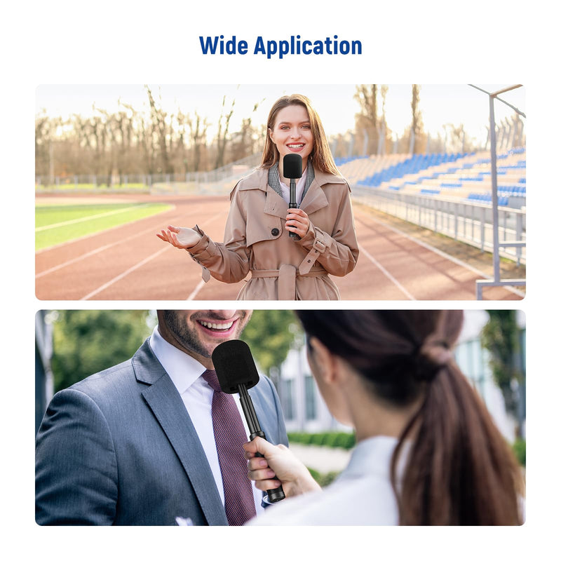 NEEWER 13"/33cm Telescopic Lavalier Microphone Handheld with Anti Off Cold Shoe Foam Windscreen Interview Mic Handle Compatible with Rode Wireless Go II DJI Mic CM31, MS005 MS005(33cm)