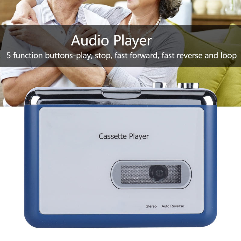 [AUSTRALIA] - Bluetooth Cassette Player, ABS Auto Reverse Tape Player Bluetooth Output to Headphone Speaker with Automatic Tape Flip 