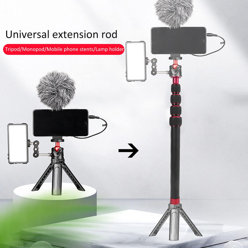 Camera Monopod, Professional 33.5-108cm/13.2-42.5in Aluminum Alloy Monopod Universal 1/4Screw Tripod Extension Rod for Tripod Monopod Length Extension