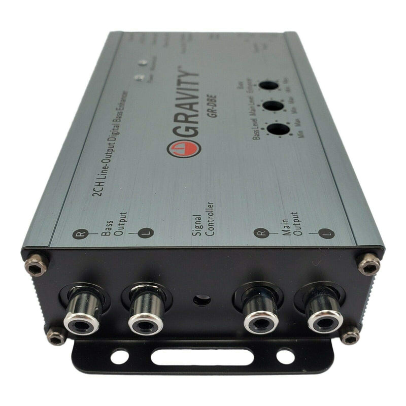 Gravity GR-DBE 2-Channel Premium Line-Out Converter with Digital Bass Enchancer with Knob/Dual Amplifier / 9.5 Volt Pre-Amp Outs/Level Matching Controls