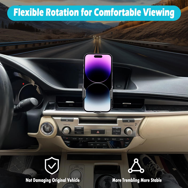 Car Phone Holder Fits for Lexus ES 300h / ES 350 2013-2018 Accessories,Thick Cases Friendly,Cell Phone Mount for 4.7-7 in Phones,360 Degree Rotation,Easy to Install