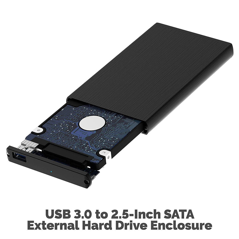 SABRENT Ultra Slim USB 3.0 to 2.5-Inch SATA External Aluminum Hard Drive Enclosure [Black] (EC-UK30) black