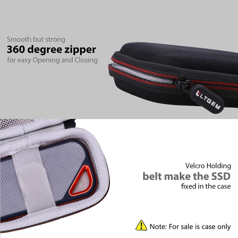 LTGEM Hard Case for SanDisk 1TB 2TB 4TB Extreme PRO Portable SSD or WD 500GB 1TB 4TB My Passport SSD