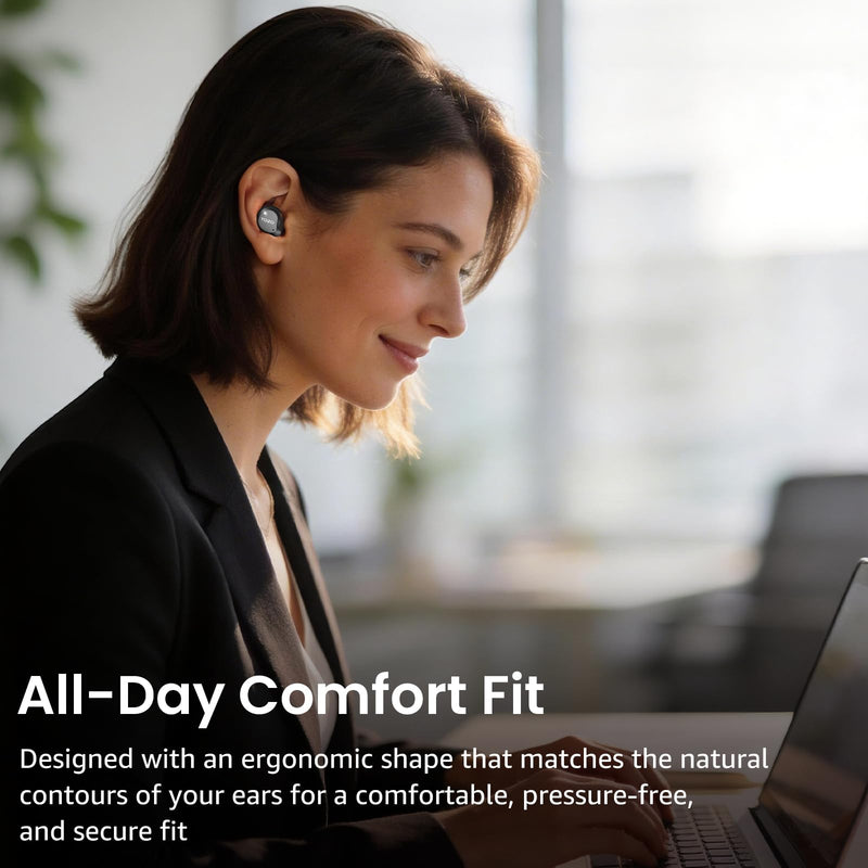 [AUSTRALIA] - TOZO NC9 Hybrid Active Noise Cancelling Wireless Earbuds, 6 Mics ENC Clear Call, IPX8 Waterproof, in Ear Bluetooth 5.3 Headphones Stereo Bass Ear Buds 60H Playtime with LED Display 32 EQs via APP Dark Black Small 
