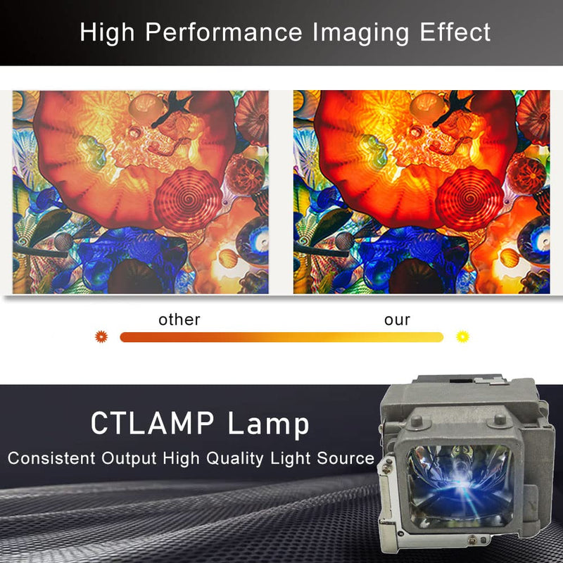 CTLAMP A+ Quality ELP94 / V13H010L94 Replacement Projector Lamp Bulb with Housing Compatible with Epson ELPLP94 EB-1780W EB-1785W EB-1795F PowerLite 1780W 1781W 1785W 1795F