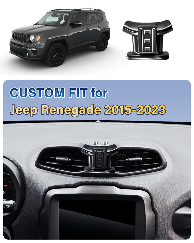 SKYLOTEC Car Phone Holder for Jeep Renegade 2015-2023 Accessories | Renegade Cell Phone Holder Dash Mount, Automobile Cradles, Hands-Free 360° Rotation, NOT Block Air Vent Universal Holder