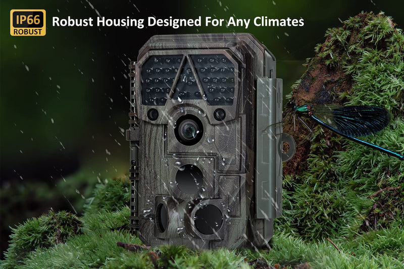 [AUSTRALIA] - Trail Camera, 48MP 1296p, Clear 100ft Night Vision Motion Activated, Hunting Game Camera with Fast 0.1s Trigger Speed, IP66 Waterproof P60 Camo B 
