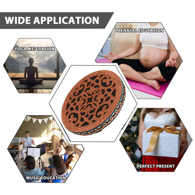 12INCH Ocean Drum,Water Stream Drum,Rain Disk "Water-Fall",Sound Healing,Onomatopoeic Wooden Drum For Performance Accompaniment 12 INCH