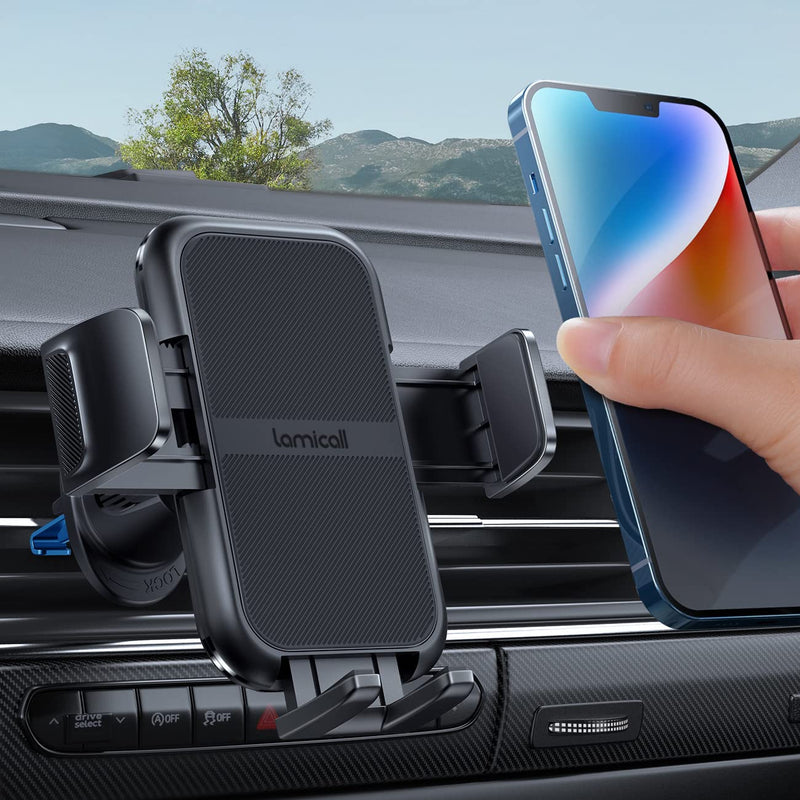 Lamicall Phone Holder Car Vent and Foldable Phone Stand for Desk