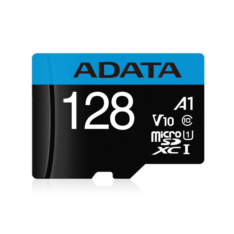 ADATA Premier 128GB MicroSDHC/SDXC UHS-I Class 10 V10 A1 Memory Card with Adapter Read up to 100 MB/s (AUSDX128GUICL10A1-RA1)