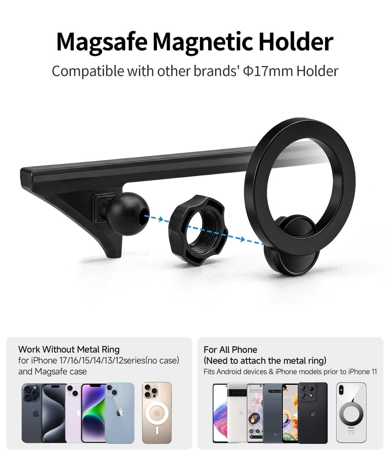 Car Phone Holder for Toyota Land Cruiser LC250 2024-2026, 8/12.3" Screen | Magsafe Accessories Magnetic Cell Phone Mount Clip Compatible with iPhone, 3D fit Stable Dashboard Navigation Bracket Stand For 2024 2025 2026 LC250 (8/12.3 inch screen only)