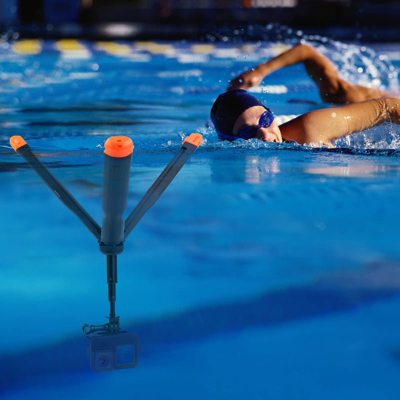 [AUSTRALIA] - GEPULY Waterproof Telescopic Selfie Stick Floating Hand Grip Tripod for GoPro Hero 10 9 8 7 6 5 4 3 2, Fusion, Max, OSMO and Most Action Cameras - Features as Floating Pole, Hand Grip, Monopod, Tripod Floating Tripod Pole for Action Camera 