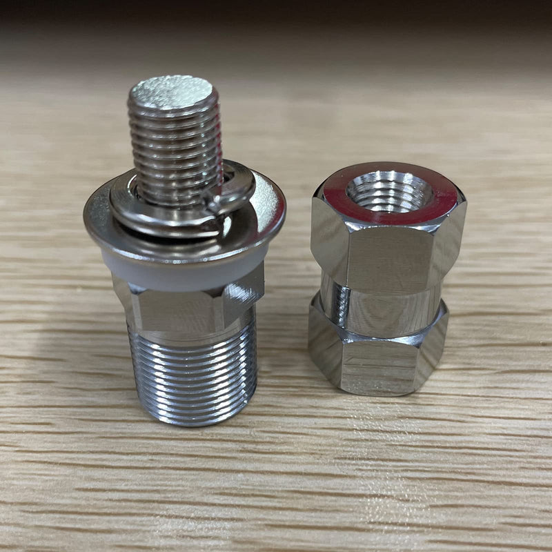 [AUSTRALIA] - HYS SO-239 UHF Female Stud Mount - 3/8-24 UNF Stainless Steel L Bracket & U Bolt - Ham CB Antenna Hardware for Vehicles/Base Stations 