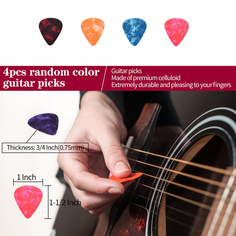 Guitar Capo, 1/2/4 Pack Guitar Capo with Guitar Picks, for Acoustic Guitar Electric Guitar Ukulele(1 Pack Black) 1 Pack Capo-Black