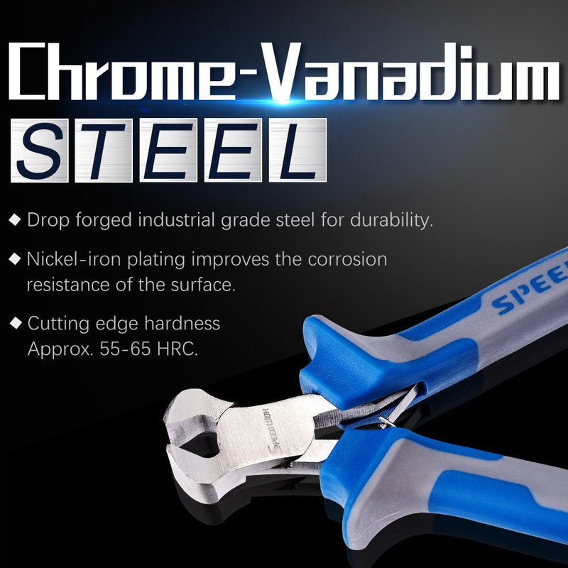 SPEEDWOX 4 Inches End Nippers Precision End Cutters Pliers Mini End Cutting Nippers Fine Pliers with Spring Micro Functional Small Wire Cutter Jewelry Making Shoes Repair Tool Pull Nails Brads 4" End Cutting Plier
