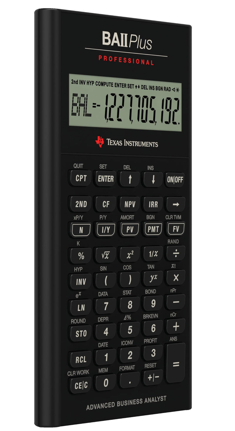 BA II Plus Professional Financial Calculator Texas Instruments | Advanced financial calculator; Powerful computation functions