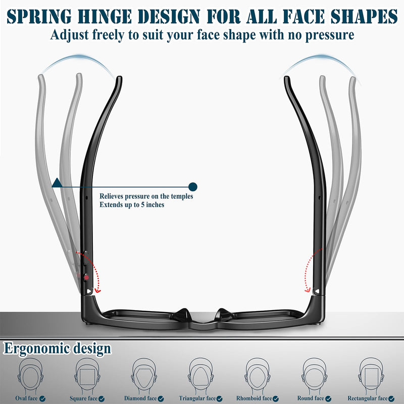 8MP Smart Glasses with Camera, Photochromic AI Glasses for Vlogging | Photochromic lenses, 30+ language translation, voice control, Hi-Fi audio, spring temples, USB-C charging Transparent