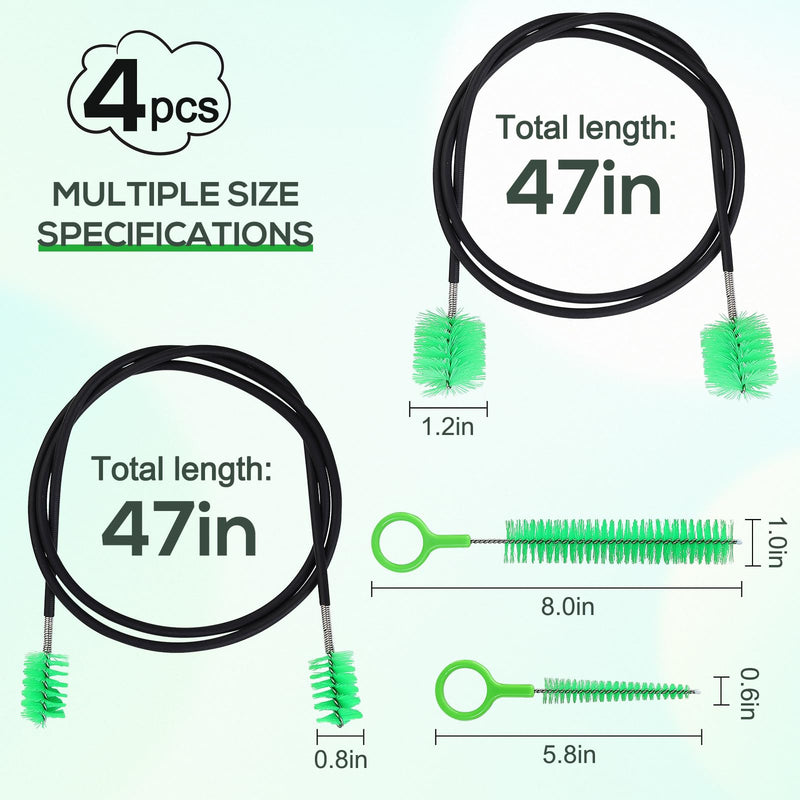 Musical Instrument Care 4 Pieces trumpet cleaning Snake Brush care kit, Brass Mouthpiece & Cup Brush for Trumpet, Trombone Brush,Mouthpiece Brush Valve Brush Flexible Brush