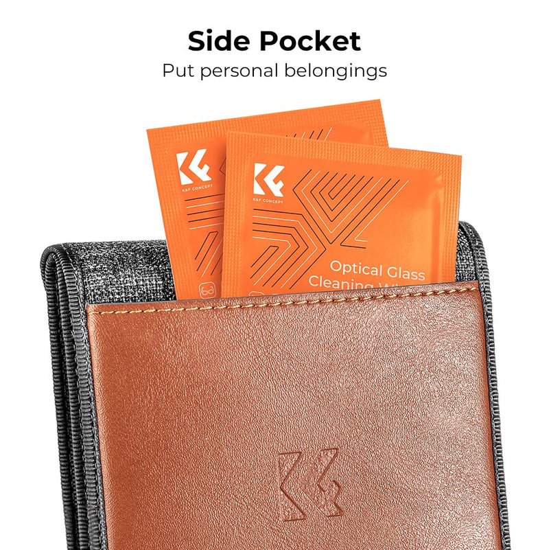 K&F Concept Lens Filter Pouch, Lens Filter Case 3 Pocket Professional Photography Filter Holder Belt Bag Pouch Water-Resistant and Dustproof for Filter Up to 62mm S