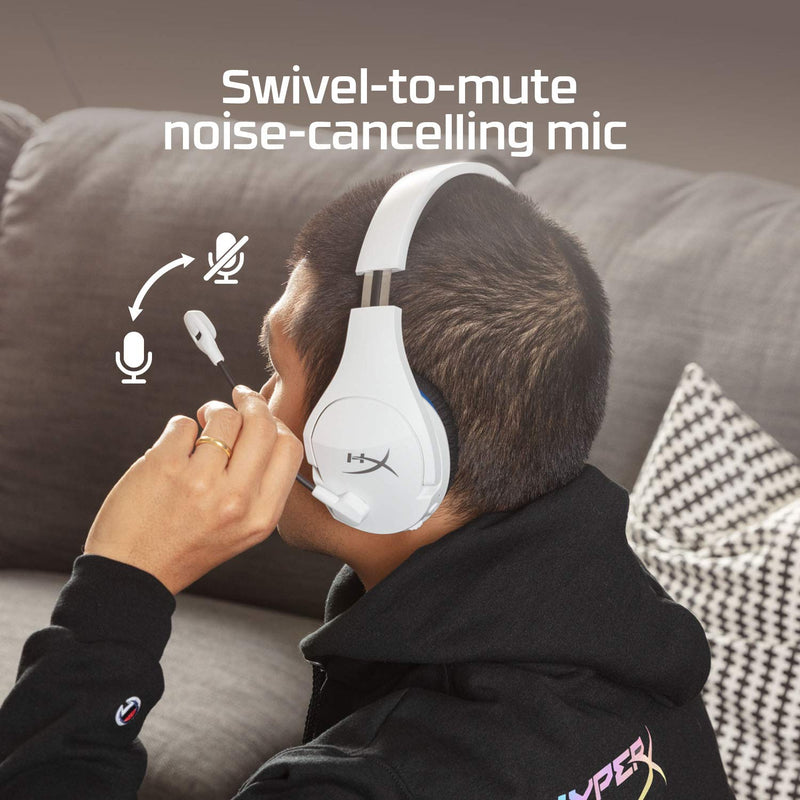 [AUSTRALIA] - HyperX HHSS1C-KB-WT/G Cloud Stinger Core – Wireless Gaming Headset, for PS4, PS5, PC, Lightweight, Durable Steel Sliders, Noise-Cancelling Microphone - White 