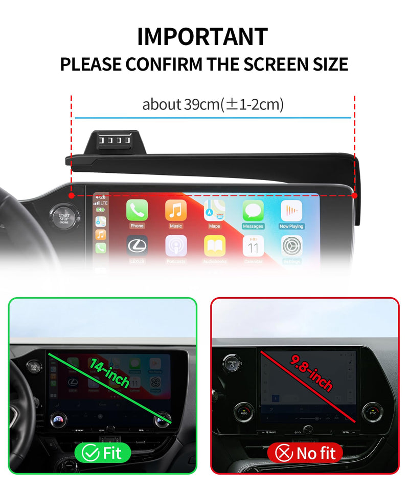 Car Phone Holder for Lexus NX NX350/ NX350h/ NX450h+ 2022-2026, 14" Screen | NX450h+F Sport 22-26, Magsafe Accessories Magnetic Cell Phone Mount Clip Compatible with iPhone, 3D fit Navigation Bracket for 22-26 NX (14-Inch only)