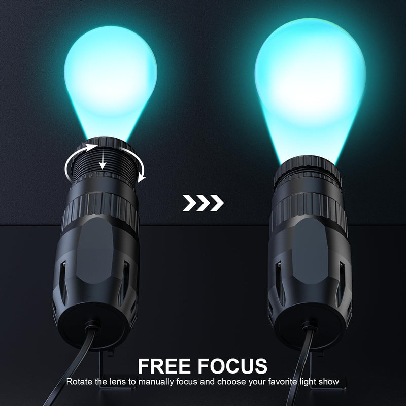 10W RGBW 4 in 1 Mini Pinspot Lights Wireless Control Spotlight Super Bright Beam Pin Spot Light Disco Ball Lights Jump Gradual Breathe Modes for Disco Party Club Wedding Theater(Black, 2) Black