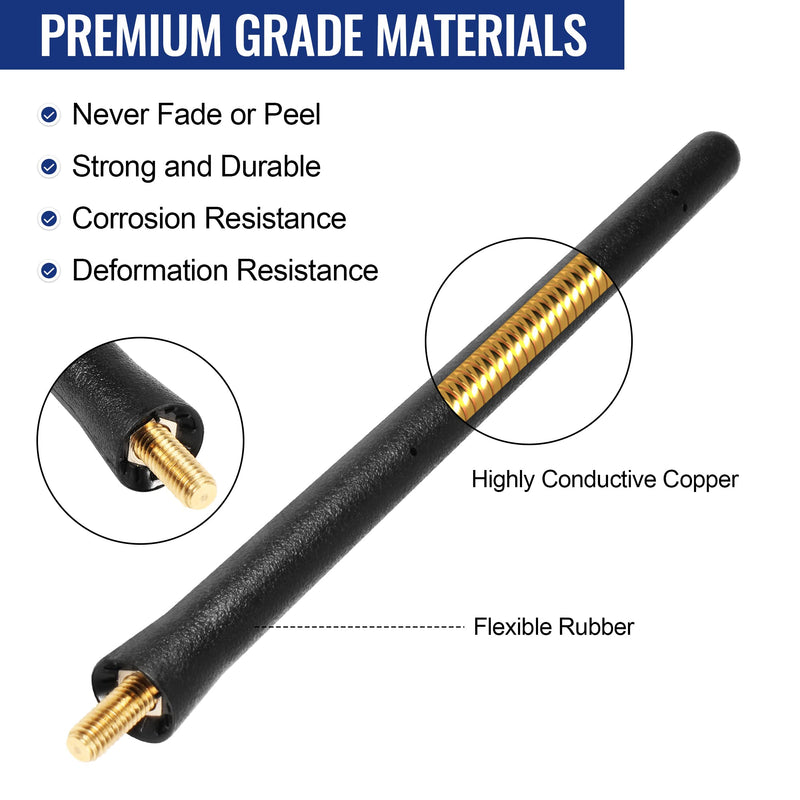 [AUSTRALIA] - KSaAuto 6 3/4 Inch Antenna for 1995-2015 Toyota Tacoma - Flexible Rubber Short Tacoma Antenna for FM AM Reception 