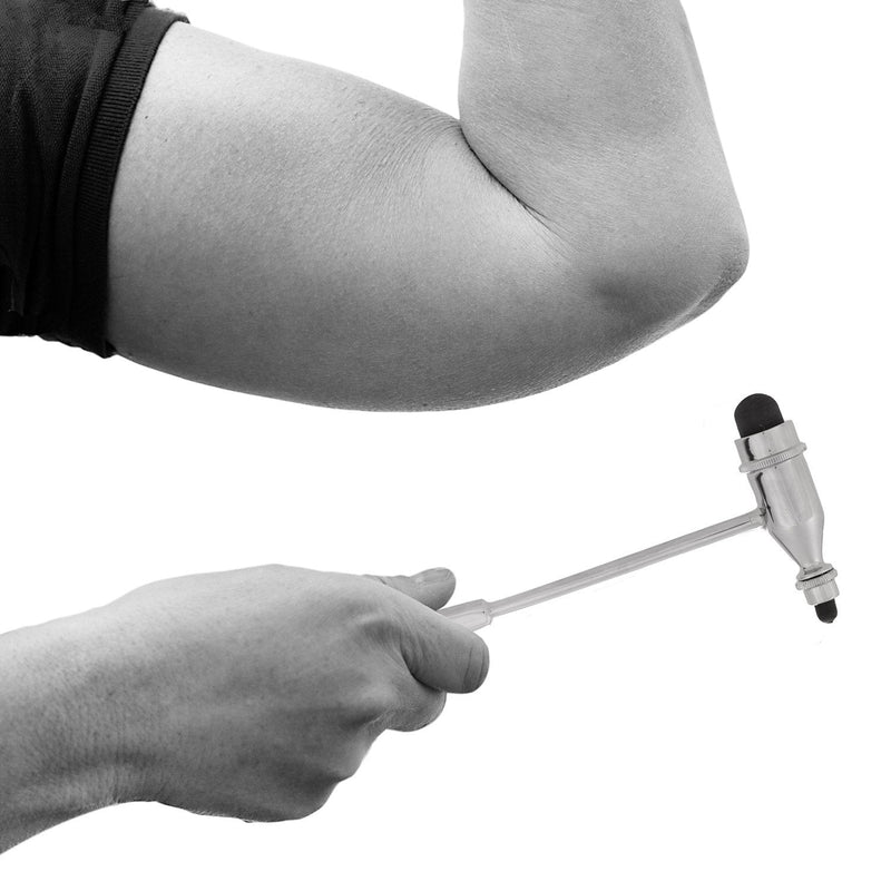 Neurological Reflex Hammer Trömner Tromner | For Skin Reflections and Surface Reactions | Metal with Double Function Head Silver