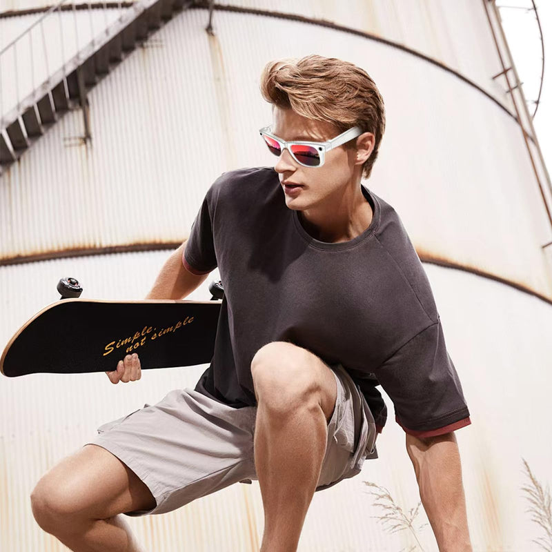 W610 Smart AI Glasses with Camera and Translation – high-Speed Wi-Fi Transfer, Dual-mic Noise Cancellation, All Wrapped in a Fashion-Forward Streamlined Frame with Statement colorways. Black