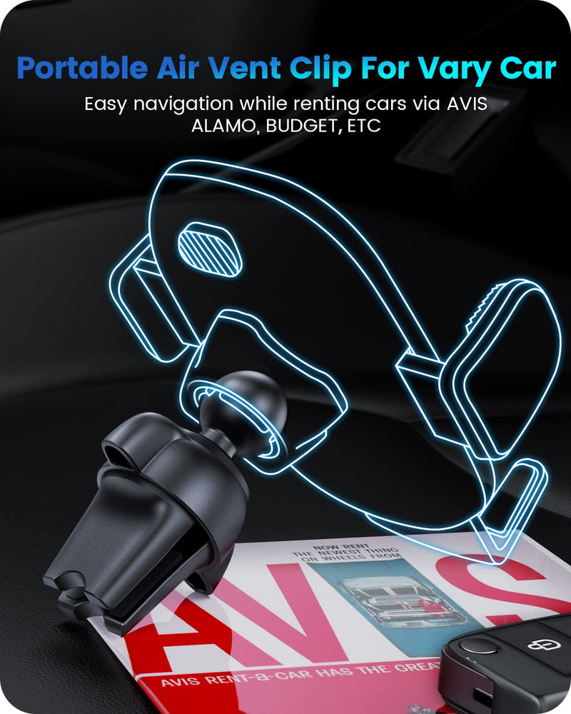 [AUSTRALIA] - OQTIQ 3-in-1 Suction Cup Phone Holder for Windshield/Dashboard/Air Vent with Strong Sticky Gel Pad, Compatible with iPhone, Samsung & Other Cellphone Black 