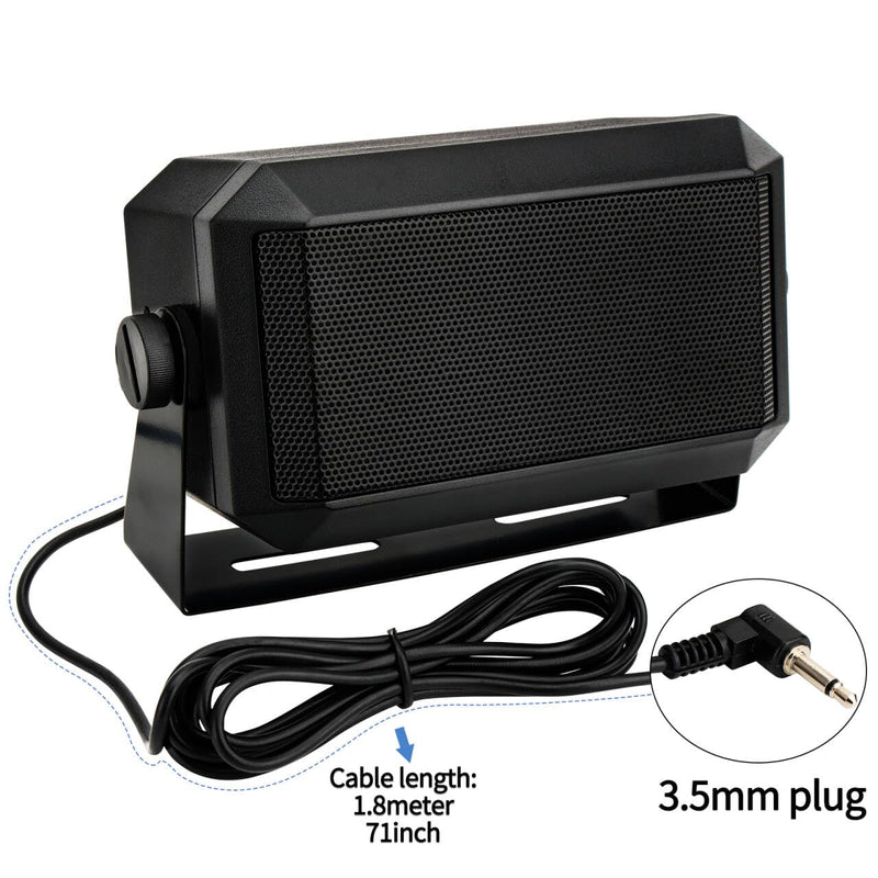 Rectangular External Communications Speaker/CB Radio Speaker for Ham Radio, CB Speaker External Scanners for All 3.5mm Audio Plug CB Radios and Mobile Radio