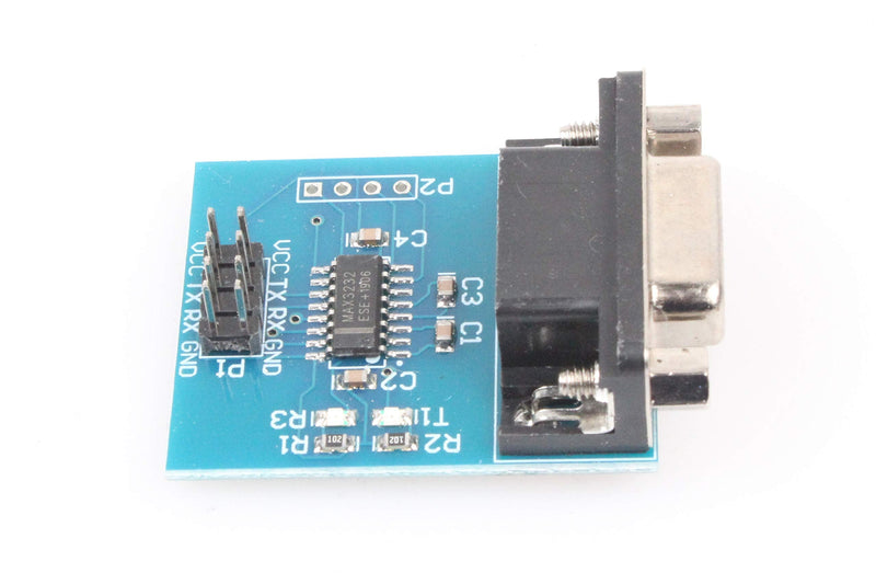NOYITO MAX3232 Serial Port Module 3.3V 5V RS232 to TTL Module with Communication Indicator (Pack of 2)