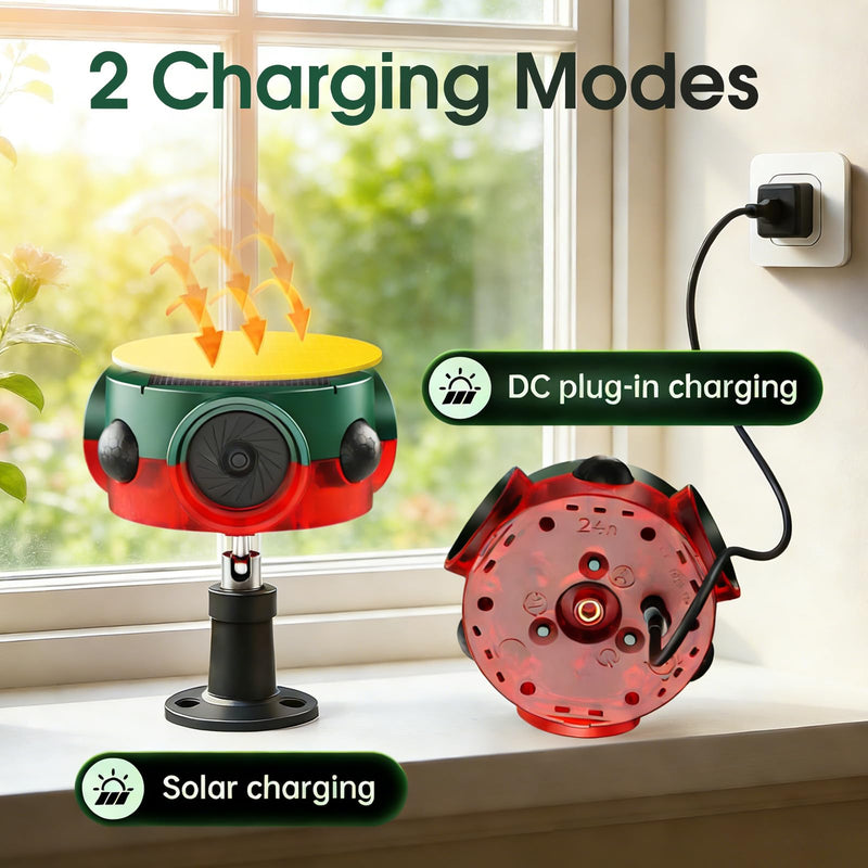 [AUSTRALIA] - Solar Outdoor Motion Sensor Alarm - 360° Detection & 3x120dB Speakers, 3 Sensors, Universal Mount & Ground Stake, IP65 Waterproof Security Alarm for Yard, Farm, Warehouse (1pack) 1pack 