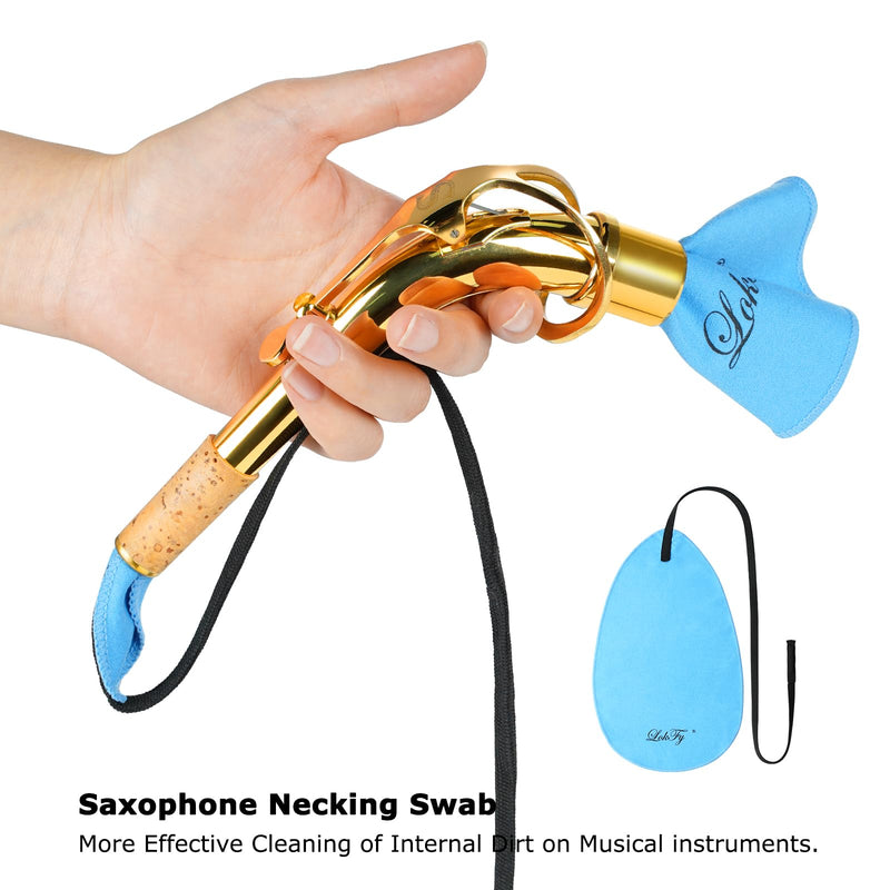 [AUSTRALIA] - Alto/Tenor/Soprano Saxophone Cleaning Swab Kit,Clarinet Flute Trumpet Cleaning Kit with Case for Wind & Woodwind Instruments, Combo Including Sax Cleaning Microfiber Cloth,Mouthpiece Brush,Gloves 