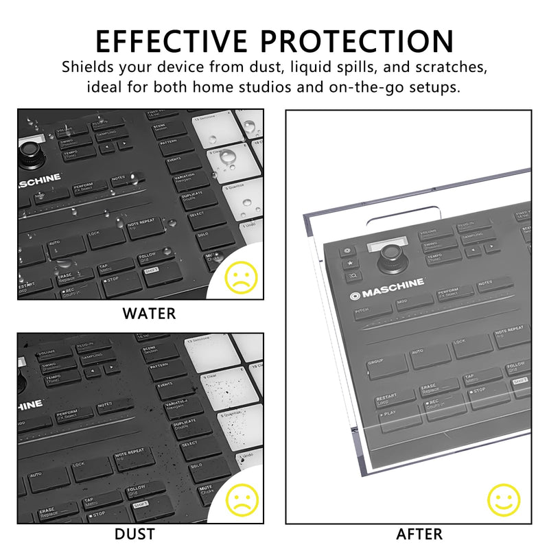 Premium Acrylic cover for NI Drum Controller DJ Controller Device with Cable Management Slot, waterproof and dustproof, compatible with Maschine Mikro Mk3 protective