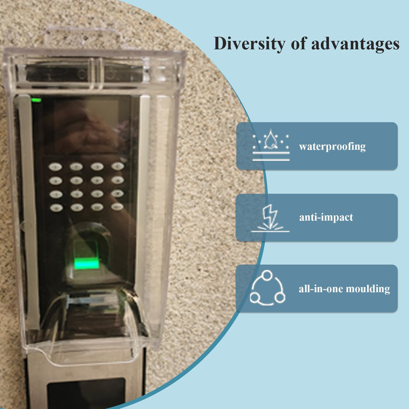 Clear Gate Outdoor Keypad Cover,Flip Access Control Rain Cover，Doorbell rain cover Compatible for Ring Doorbell/Lock Keypad/Attendance Machine/Door Keypad
