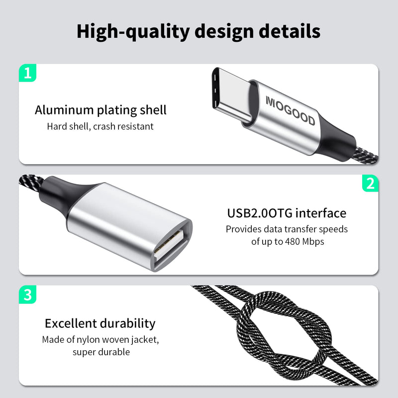 USB C Male to Three USB Female Cable,USB c Splitter to USB USB c Splitter Audio and Charging Type C to 3 Type A 2.0 Port Splitter Multi Hub for MacBook,iPad Pro Air,Microsoft Surface Go,PC,Laptop 1pack Black