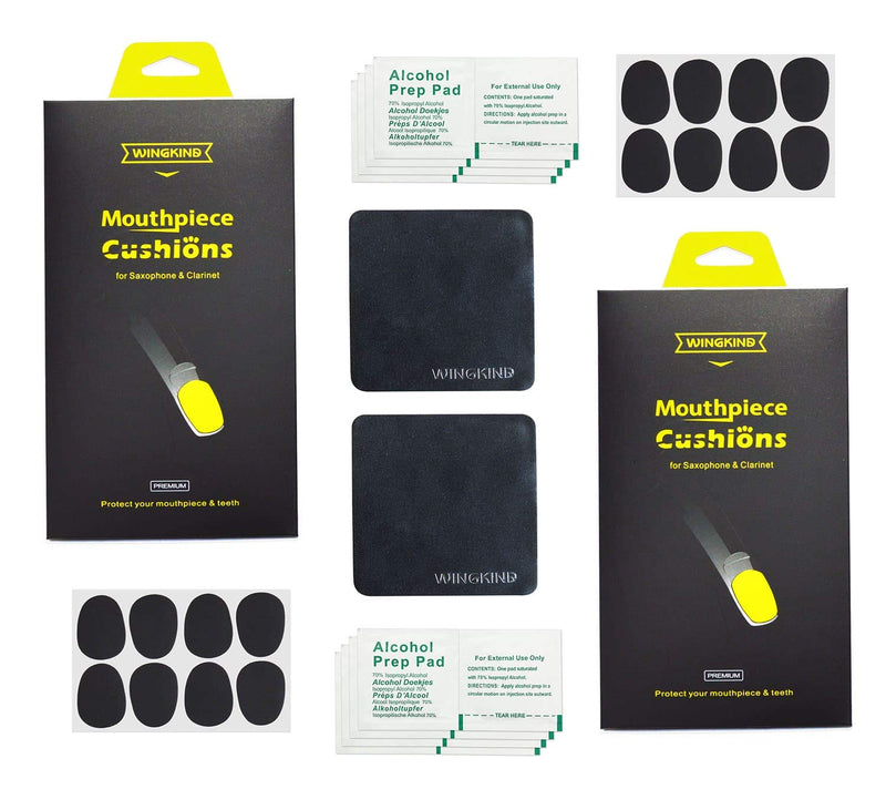 [AUSTRALIA] - Alto/Tenor Saxophone & Clarinet Mouthpiece Cushions Patches Pads, 0.8mm Black (16 pieces) 