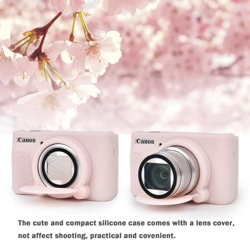 MUZIRI KINOKOO SX730 SX740 Camera Case, Soft Silicone Case for Canon PowerShot SX740/SX730 HS Camera - Anti-Scratch Slim Fit Lightweight Protective Case - Jelly Pink