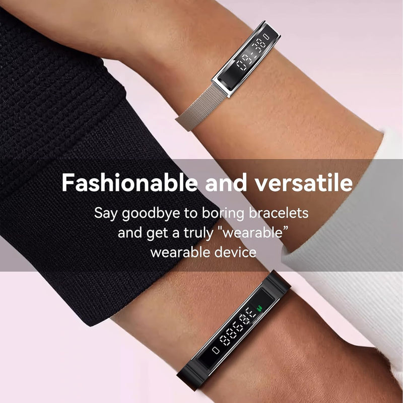 Health Smart Bracelet,Fitness Tracker with Heart Rate, Sleep Monitoring, Blood Oxygen, Step Counting for iOS and Android, No Subscription Fee, Waterproof(Gold)