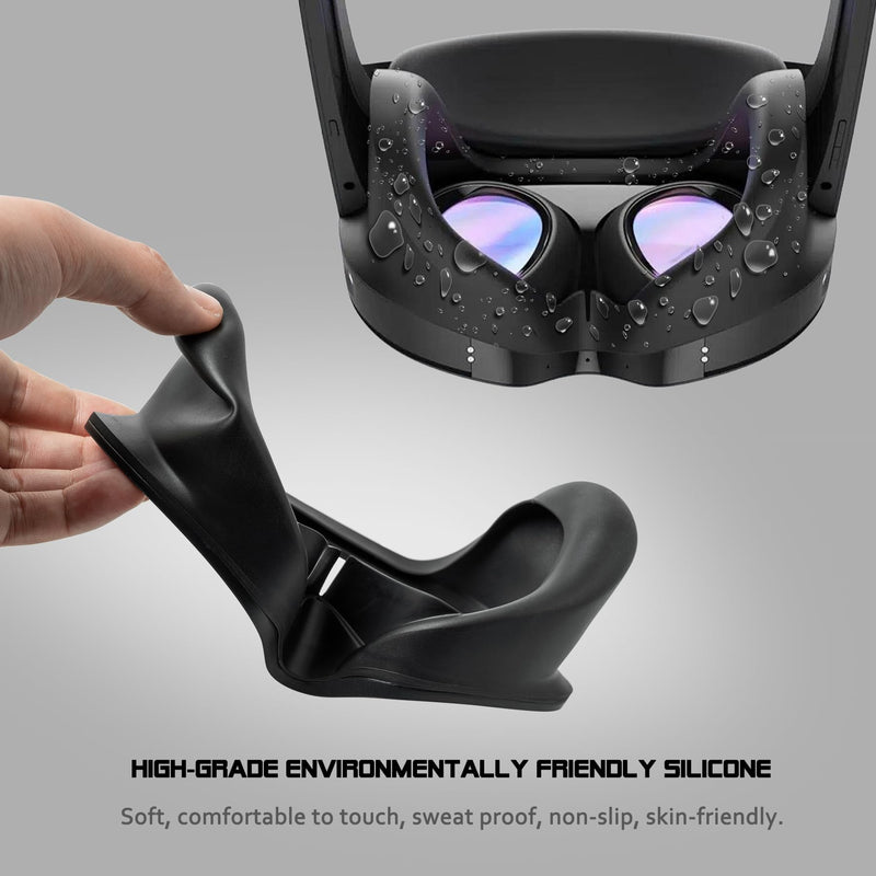 for Quest Pro Full Light Blocker,Silicone Facial Interface Magnetically attaches for VR Quest Pro Accessories