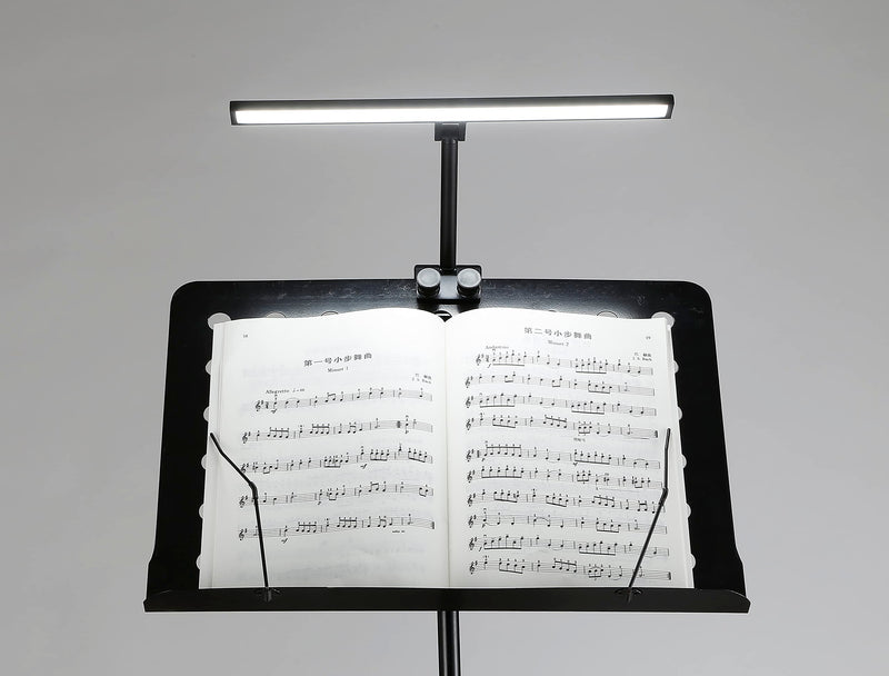 Music Stand Lights LED Clip On Light Rechargeable Built-in 4000mAh Lithium Battery Operated USB-C Eye-care Clamp Lamp Foldable for Sheet Music