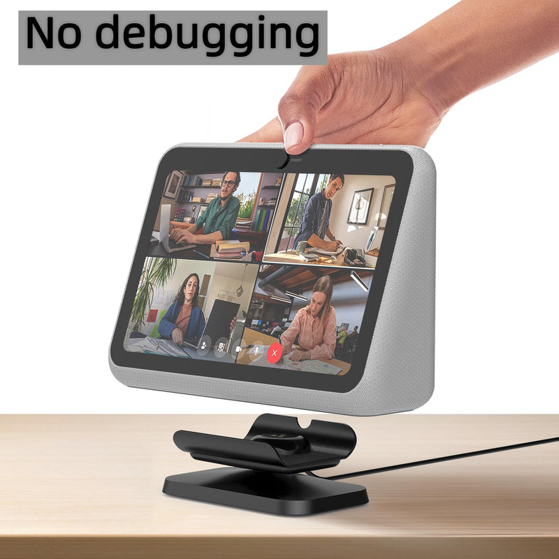 [AUSTRALIA] - Charging Dock/Base for Meta Portal Go-Rotatable to Adjust The Angle Charging Stand for Facebook Portal Go Smart Video Calling for Office, Home with 45W PD Charging Adapter(Black) Black 