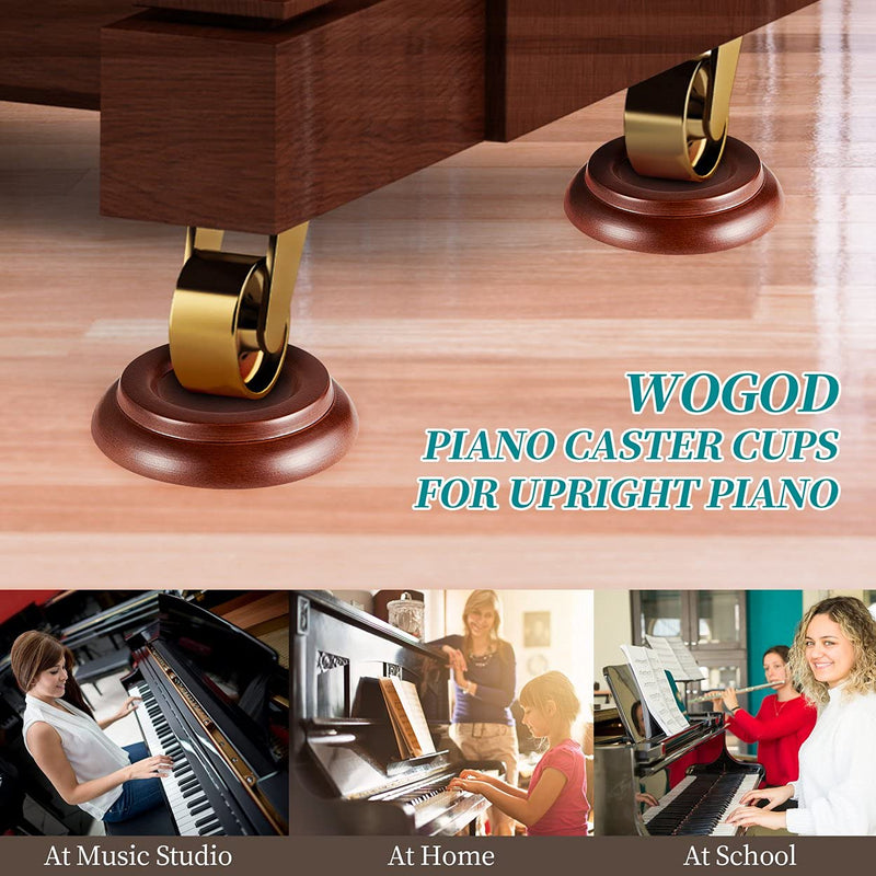 Piano Caster Cups,Piano Pads for Hardwood Floors,Upright Piano Wheel Floor Protectors, Piano Leg Coasters Protectors.