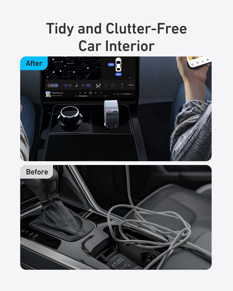 Anker 75W Fast Charging USB C Car Charger with Retractable Built-in Cable | Fast Power Adapter, Car Accessories for iPhone 17 / 16 Series, Galaxy S25 / S24, MacBook Pro / Air, iPad, and More
