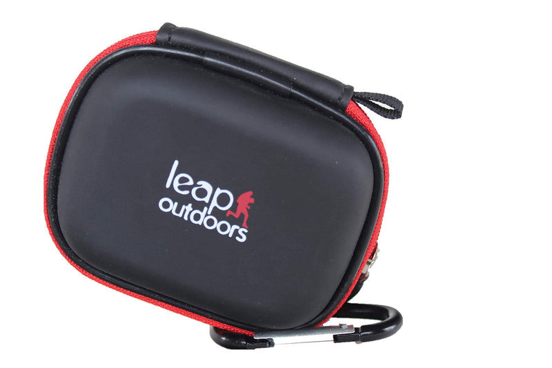 Leap Outdoors Weather-Resistant Protective SD SDHC Memory Card Storage Carrying Case for Photography and Trail Camera Card Reader and 12 SD Cards with Mesh Pocket