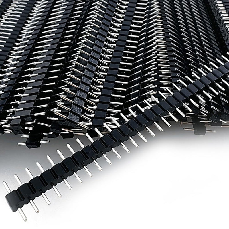 Single Row Female Header, Single Row Header Connector, Female Male Pin Header, Female Pin Header Connector Kit, 40 Pins, 2.54 mm Pitch, Single Row, Straight, 40 Pieces